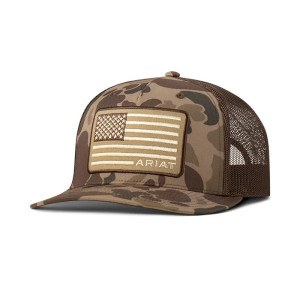 Camo American Flag Brown Hat by Ariat