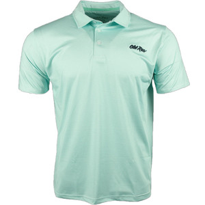 Striped Polo Short Sleeve Tee Shirt in Green by Old Row