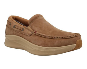 Men's Leather Feather Casual Slip On Camel Boat Shoes by Twisted X