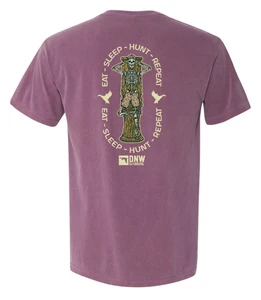 DNW Outdoors Eat Sleep Hunt Repeat Comfort Colors pocket tee
