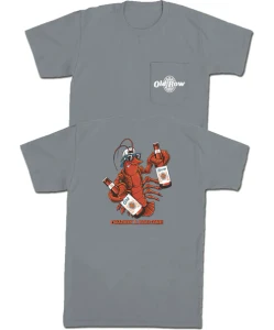 The Party Lobster Short Sleeve Pocket Graphic Tee Shirt by Old Row