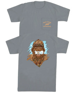 GBC Retro Can Holding Dog Camo Short Sleeve Pocket Tee Shirt by Old Row