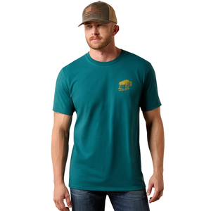 Men's Bison Wander Flag Short Sleeve Graphic Tee Shirt by Ariat