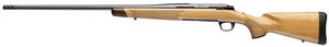 X-Bolt Medallion Maple 2 7mm PRC Bolt Action Rifle with 24 Inch Threaded Barrel in 4A White Maple and Rosewood Caps by Browning