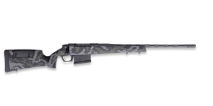Model 307 Range XP 2.0 25 Creedmoor Bolt Action Rifle with 24 Inch Fluted Graphite Cerakote Barrel and 2" Brake in Gray/Green Sponge Camo Stock