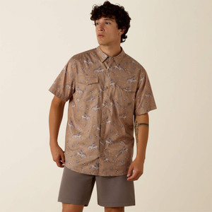 Printed VentTEK Western Fitted Snap Short Sleeve Shirt by Ariat