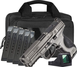 Smith & Wesson MP9 M2.0 9mm Caliber 4.25" Barrel Semi Auto Metal Carry On Handgun Bundle