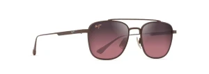 Kahana Sunglasses with Matte Brown Frames and Maui Rose Lens by Maui Jim