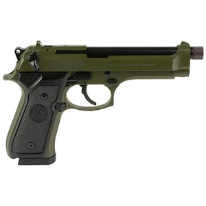 Beretta Threaded Barrel 92FS 9mm Caliber 5.1" Barrel Semi Auto OD Green Finish Handgun with 2 Mags