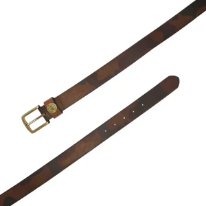 Printed Leather Belt in Old School Camo by Local Boy