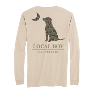 Youth Brush Camo Dog&Moon Long Sleeve T-shirt by Localboy