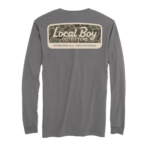 Youth Brush Camo Mark Long Sleeve T-shirt by Localboy
