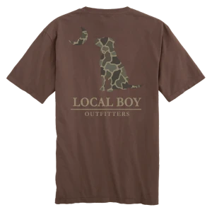 Brush Camo Dog&Moon Short Sleeve T-shirt by Localboy