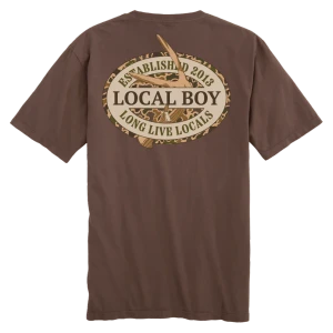 Old School Antler Oval Short Sleeve T-shirt by Localboy