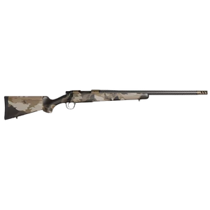 Ridgeline FFT 22-250 Rem Bolt Action Rifle with 20 Inch Threaded Burnt Bronze Cerakote Barrel in Barren Dune Camo Stock by Christensen Arms