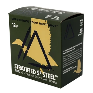 Apex Stratified S3 Steel 1,450 fps 12 Gauge 3" 1-1/4 oz #4 & 6 Steel Shot Shotgun Ammunition