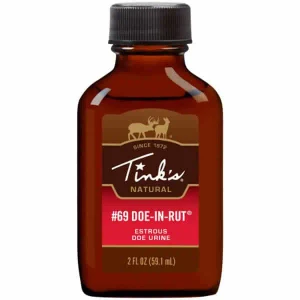 #69 Doe-In-Rut Classic Glass Doe Estrous 2 oz Plastic Bottle bt TINKS