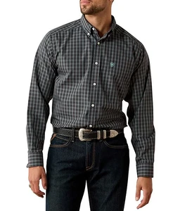 Wrinkle Free Barbary Long Sleeve Shirt-Black Plaid by Ariat