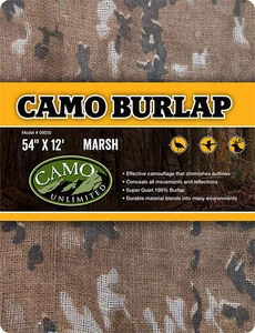 Marsh Burlap 54"x12' by Camo Unlimited