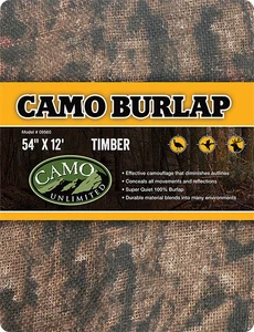 Timber Burlap 54"x12' by Camo Unlimited