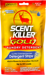 Scent Killer Gold Laundry Detergent Ultra Concentrated Detergent Strips by Wildlife Research Center