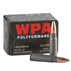 Wolf 7.62x39mm 123 Grain FMJ Steel Case Rifle Ammunition