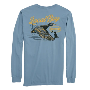 Men's Moonlit Mallard Long Sleeve Graphic Tee Shirt by Local Boy