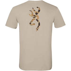 Camo Buckmark Short Sleeve Tee Shirt by Browning