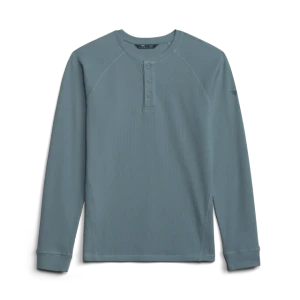 Men's Waffle Henley Long Sleeve Shirt by Sitka