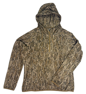 World Famous Sports 1/2 Zip Tech Fleece Hoodie in mossy oak bottomland