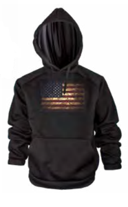 American Flag Logo Hoodie in Black by World Famous Sports
