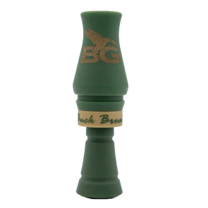 Buck Brush Short Barrel Acrylic Single Reed Duck Call - Mallard Green by Buck Gardner