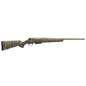 Winchester XPR Extreme SR 223 Rem Bolt Action Rifle with 20 Inch Spiral Fluted Threaded FDE Cerakote Barrel in in Mossy Oak Bottomland Camo Stock