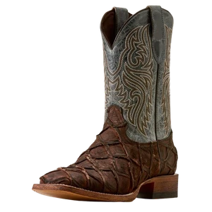 Riverside Wide Square Toe Cowboy Boot in Chocolate Bass by Ariat