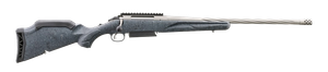 Ruger American Gen 2 6.5 PRC Bolt Action Rifle with 20 Inch Gun Metal Gray Cerakote Threaded Barrel and Brake in Gray Splatter Stock