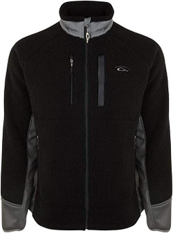 Sherpa Fleece Layering Jacket-Drake- Black Charcoal