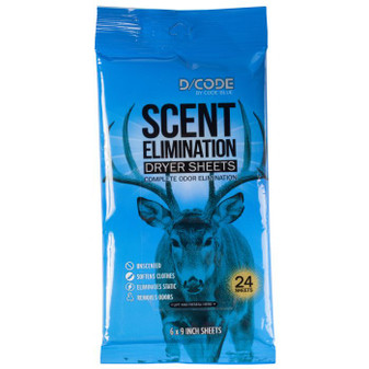 Scent Elimination Dryer Sheets by Code Blue