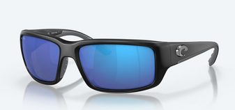 Fantail Matte Black 580G Blue Mirror Polarized Glass by Costa Del Mar