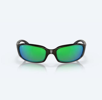 Brine Matte Black - Green Mirror Polarized Polycarbonate Sunglasses by Costa Del Mar