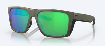 Lido Moss Metallic Sunglasses with Green Mirror Polarized Polycarbonate by Costa Del Mar