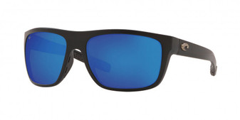 Broadbill Matte Black Blue Mirror Polarized Sunglasses by Costa Del Mar
