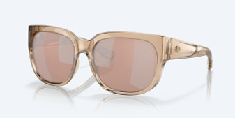 Waterwoman 2 Shiny Blonde Crystal - Copper Silver Mirror Polarized Polycarbonate Sunglasses by Costa Del Mar