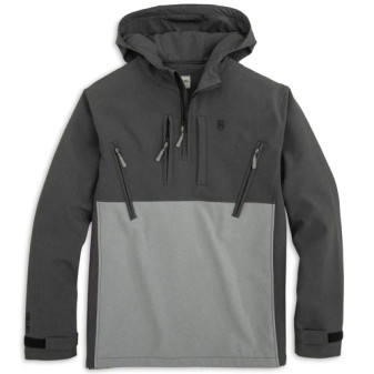 Heathered Hooded Landing Zone in Black by Heybo