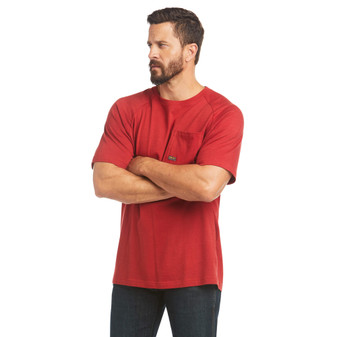 Rebar Cotton Strong Tee in Rio Red by Ariat