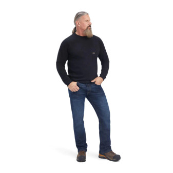 Rebar Cotton Strong Long Sleeve Shirt in Black by Ariat