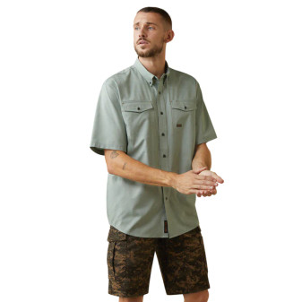 Men's Rebar Made Tough VentTEK DuraStretch™ in Green by Ariat