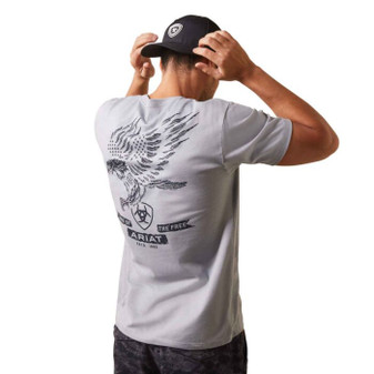 Fighting Eagle Short Sleeve Tee in Stone
