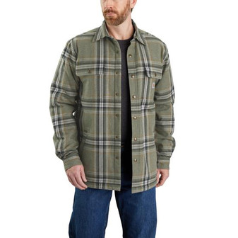 Relaxed Fit Flannel Sherpa Shirt Jacket by Carhartt