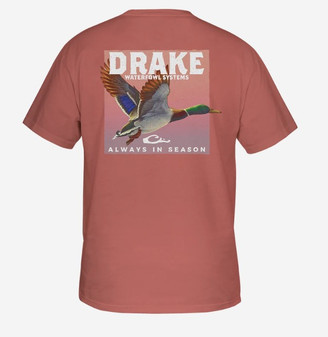 Youth Mallard In Flight Short Sleeve Tee Shirt by Drake