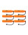 6 Pack Orange 2" ASD HexaBumper Training Bumpers by Avery